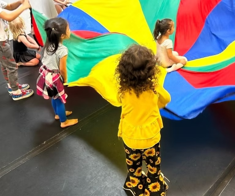 Young dancers learning the fundamentals of dance