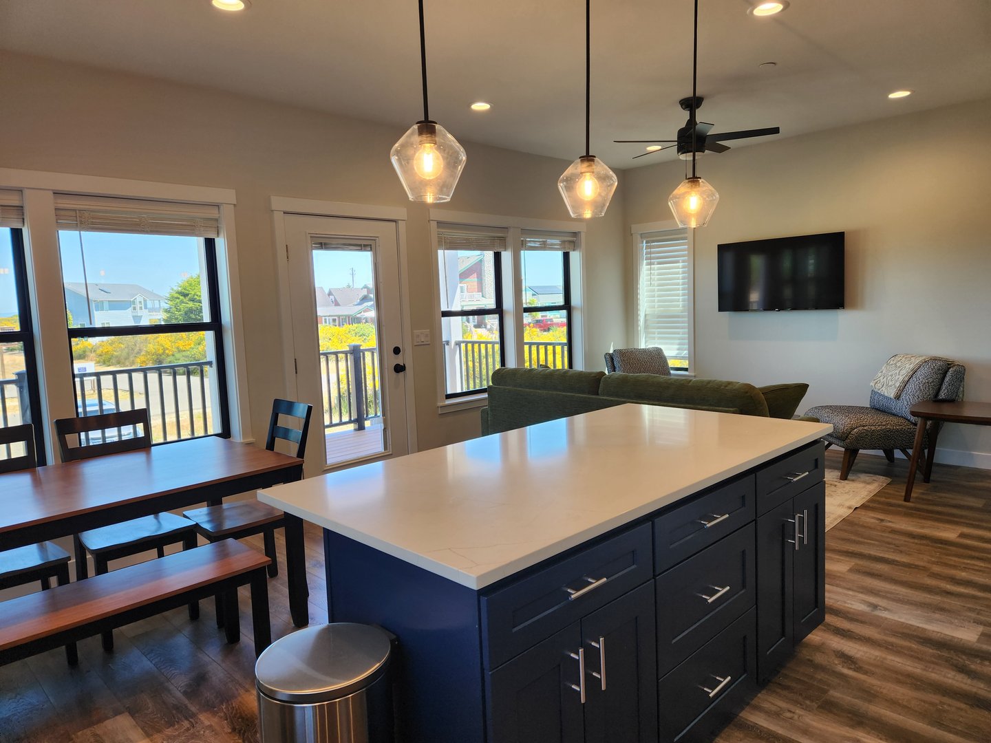 Open living area in the vacation rental