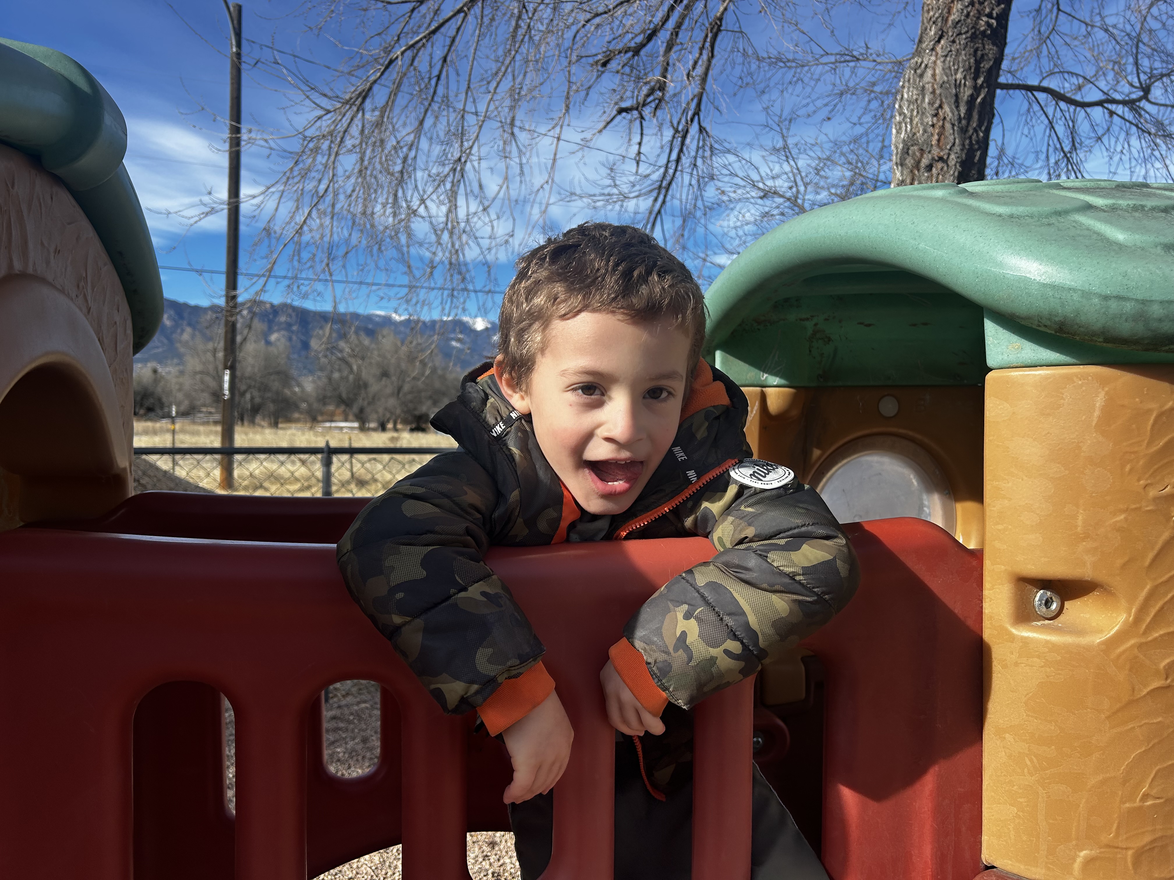 Child playing on playground