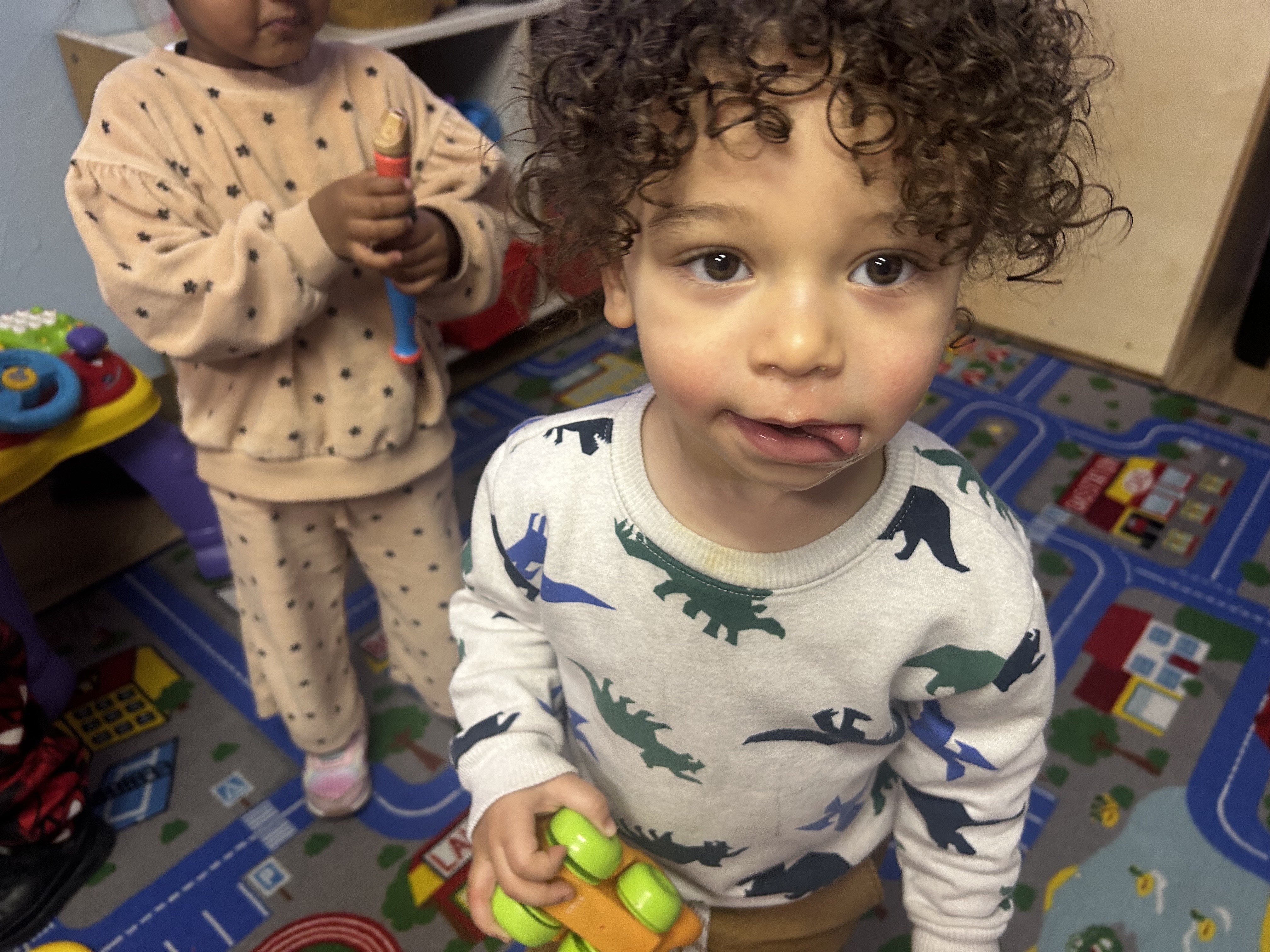 Toddler in classroom