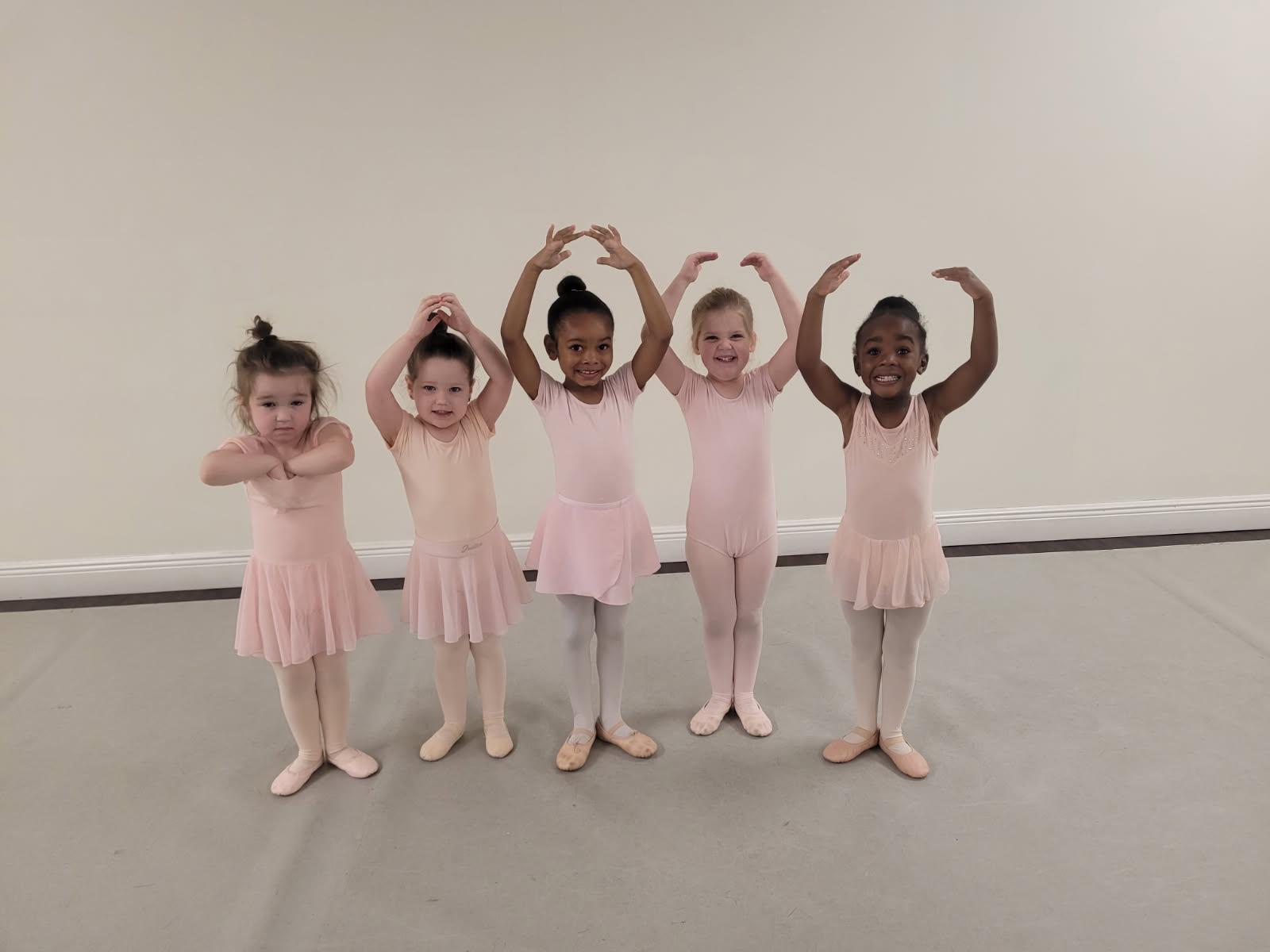 Little dancers in dance class